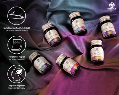 Octopus Fluids Sheen Fountain Pen Ink Set  [6 x 10ml]