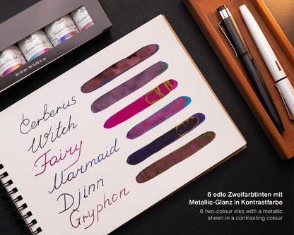 Octopus Fluids Sheen Fountain Pen Ink Set  [6 x 10ml]