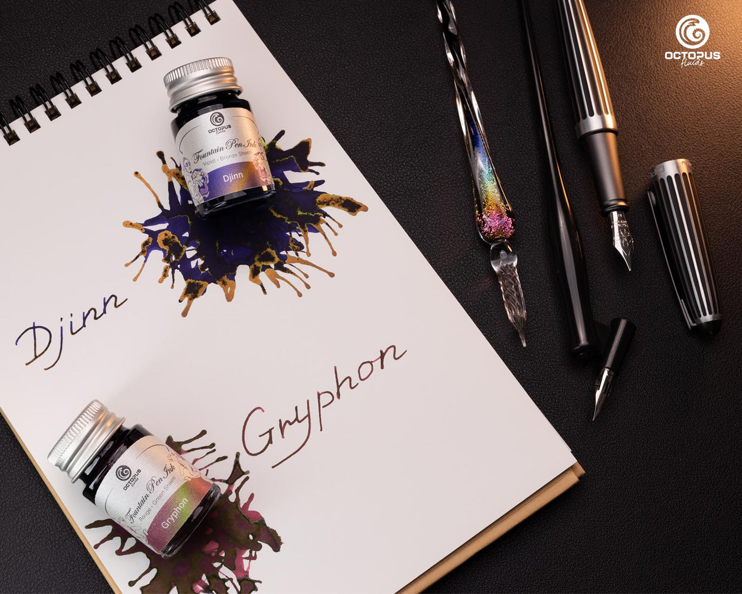 Octopus Fluids Sheen Fountain Pen Ink Set  [6 x 10ml]