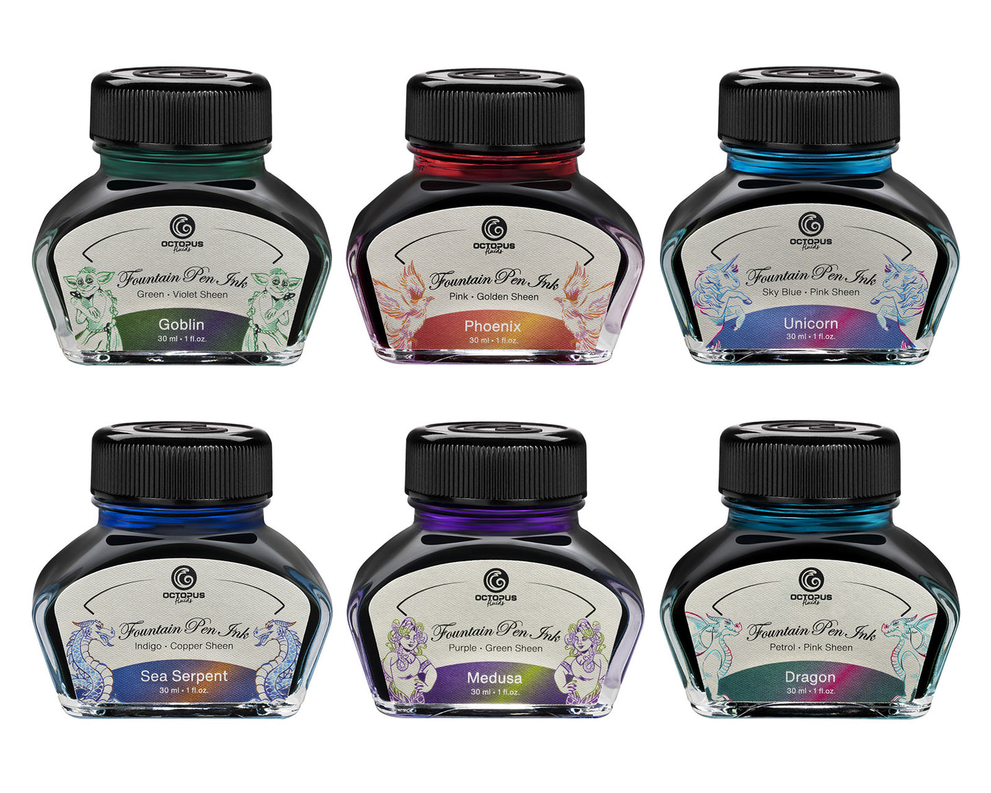 Octopus Fluids Sheen Fountain Pen Ink [30ml]