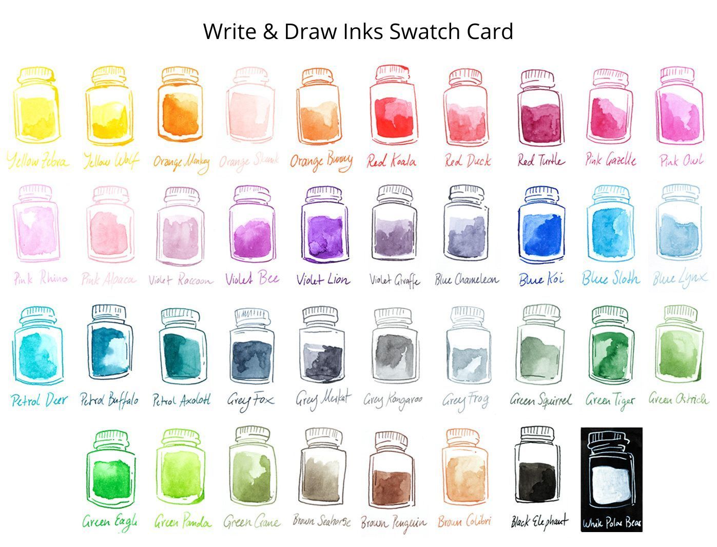 Octopus Fluids Pigmented Waterproof Document Proof Write and Draw Ink [10ml]