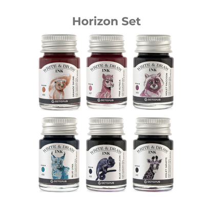 Octopus Fluids Pigement Waterproof Document Proof Write and Draw Ink [6x10ml]