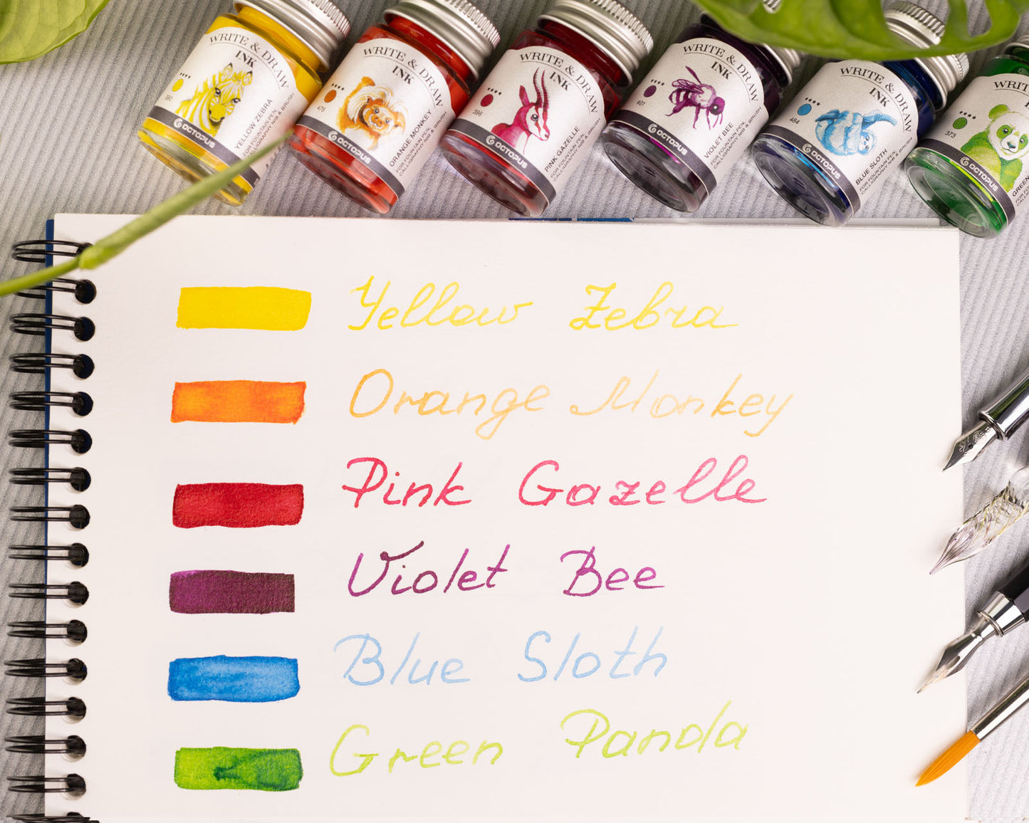 Octopus Fluids Pigement Waterproof Document Proof Write and Draw Ink [6x10ml]
