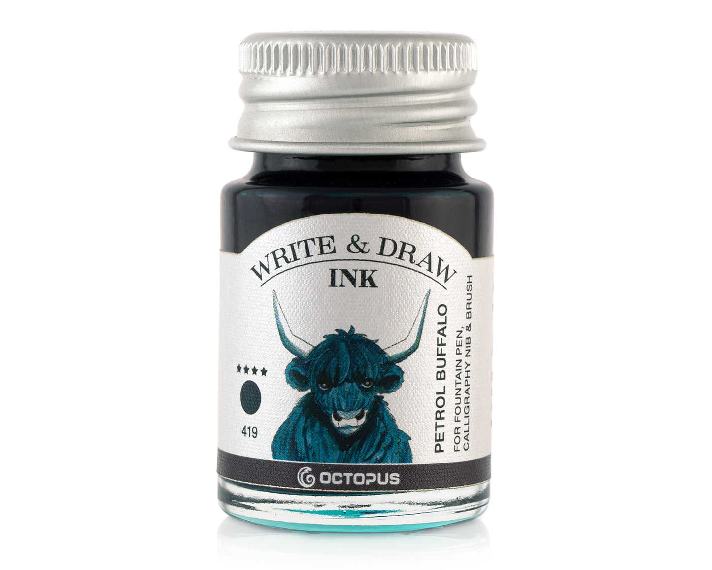 Octopus Fluids Pigmented Waterproof Document Proof Write and Draw Ink [10ml]