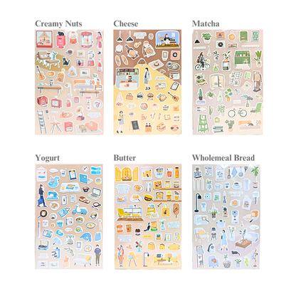 Mint Journal Studio Adhesive Hand-Drawn Sticker Sheets