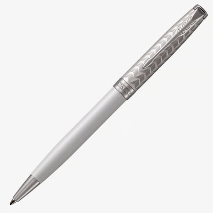 Parker Pen Sonnet Feminine Metal and Pearl Chrome Trim Ballpoint Pen