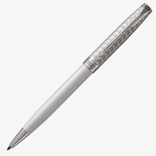 Parker Pen Sonnet Feminine Metal and Pearl Chrome Trim Ballpoint Pen
