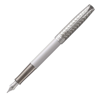 Parker Pen Sonnet Feminine Metal and Pearl Chrome Trim Fountain Pen