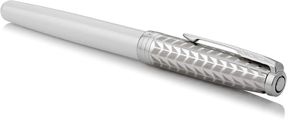 Parker Pen Sonnet Feminine Metal and Pearl Chrome Trim Fountain Pen
