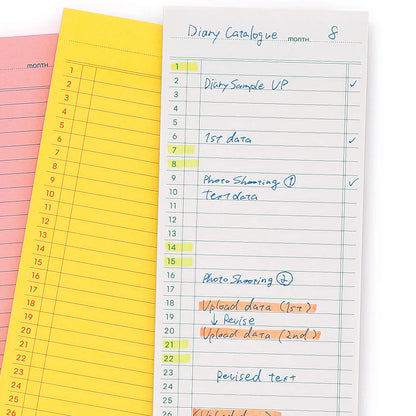 Penco Sticky Memo Pad Monthly & Weekly