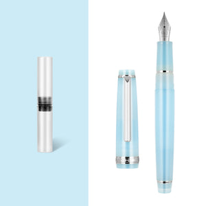 Jinhao 82 Translucent Colors w/ Silver Trim Fountain Pen