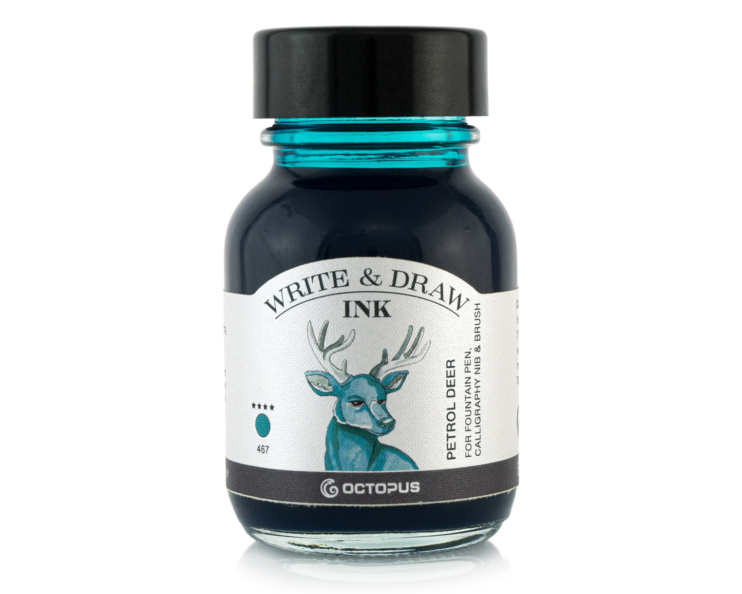 Octopus Fluids Pigmented Waterproof Document Proof Write and Draw Ink [50ml]