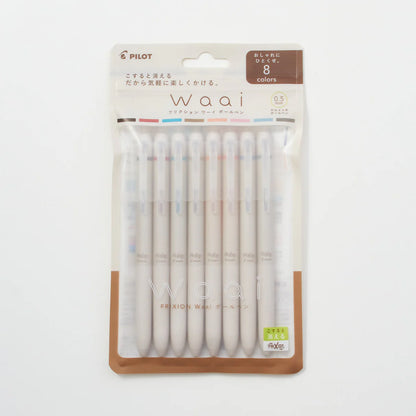 Pilot FriXion Waai Erasable Gel Pen (Set of 8)