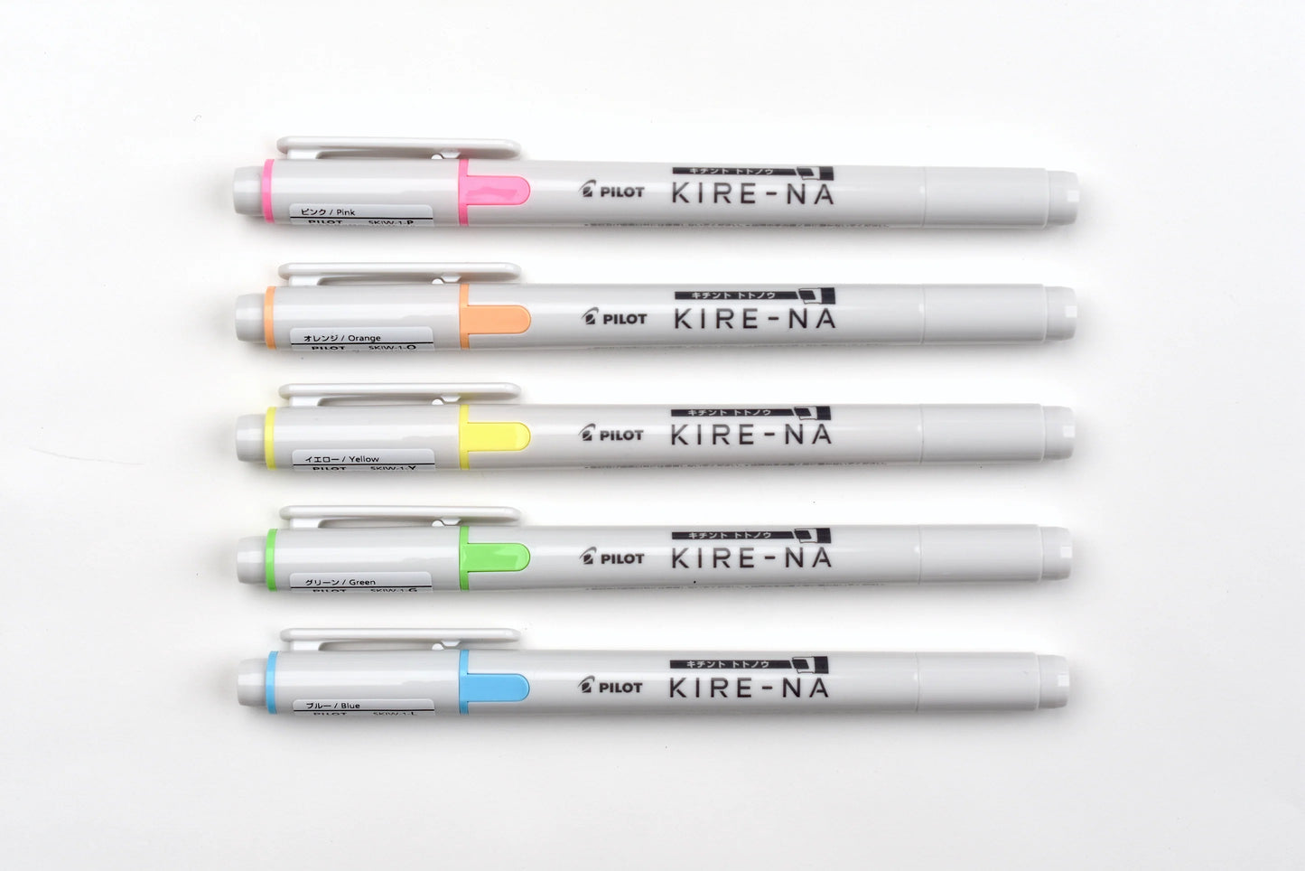 Pilot Kire-na Highlighter Basic and Pale Colors