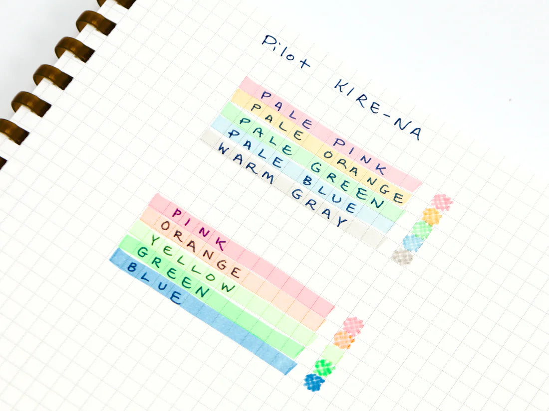 Pilot Kire-na Highlighter Basic and Pale Colors