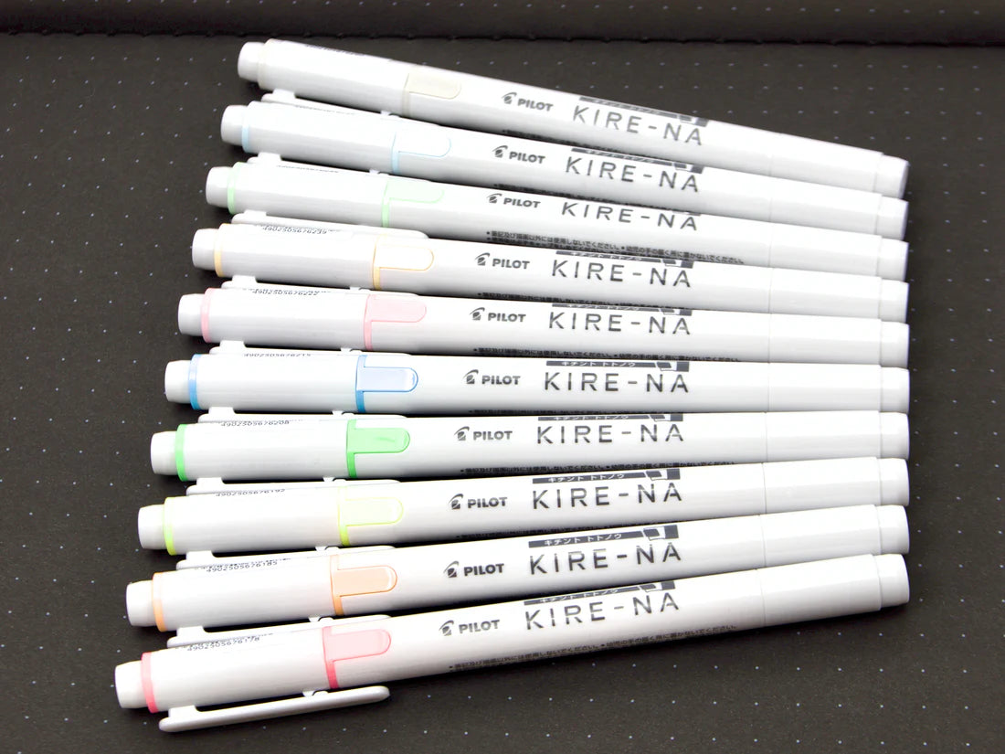 Pilot Kire-na Highlighter Basic and Pale Colors