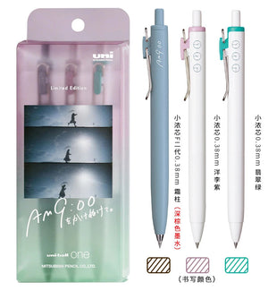 Uni-ball One x Iwakura Shiori (Limited Edition) Sets of 3 Gel Pens