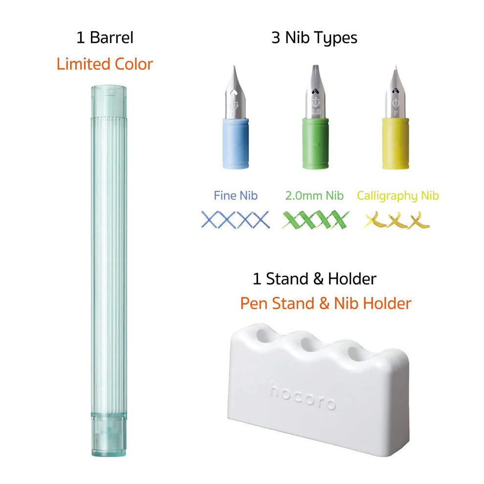 Sailor Hocoro Dip Fountain Pen Set (3 Nibs)