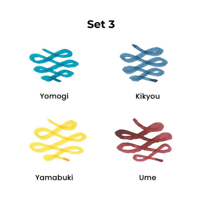 Sailor Manyo Fountain Pen Ink Sets (20ml x 4) Limited Edition