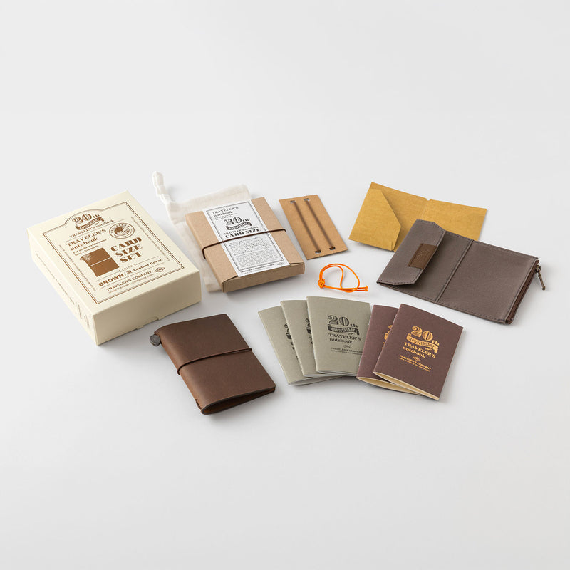 Traveler's Notebook 20th Anniversary Set (Card Size)