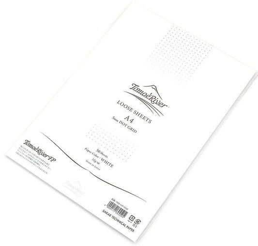 Tomoe River 52 GSM A4 Dot Grid Loose Sheets - 50 Sheets