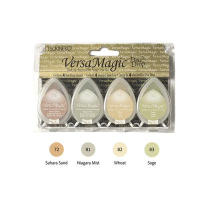 Tsukineko VersaMagic Dewdrop Chalk Ink Pads - Set of 4