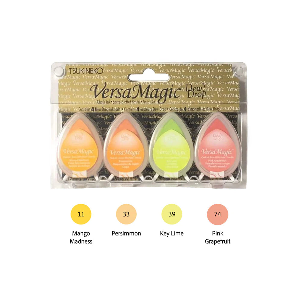 Tsukineko VersaMagic Dewdrop Chalk Ink Pads - Set of 4