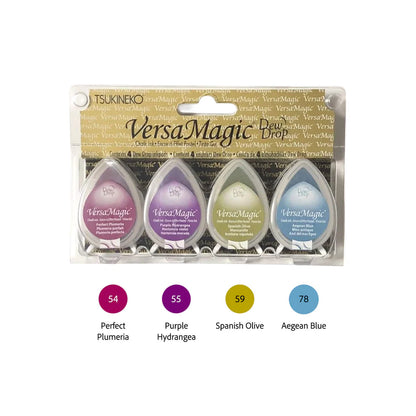 Tsukineko VersaMagic Dewdrop Chalk Ink Pads - Set of 4