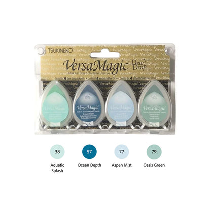 Tsukineko VersaMagic Dewdrop Chalk Ink Pads - Set of 4