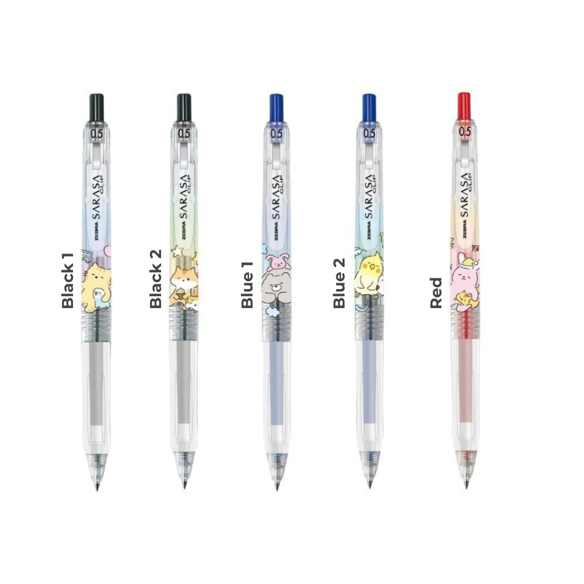 Zebra Sarasa Sleeping Animals Gel Pen