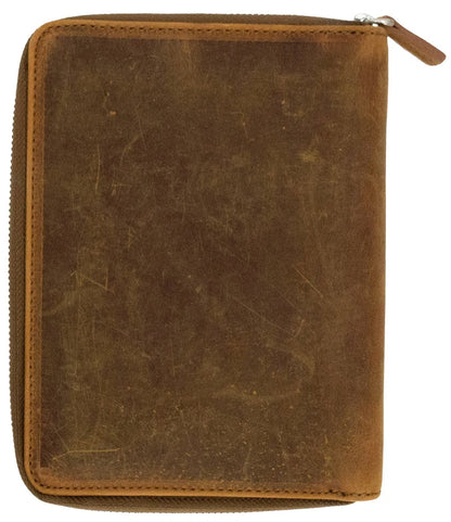 Galen Leather - Leather Zippered 5 Slots Pen Case