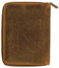 Galen Leather - Leather Zippered 5 Slots Pen Case