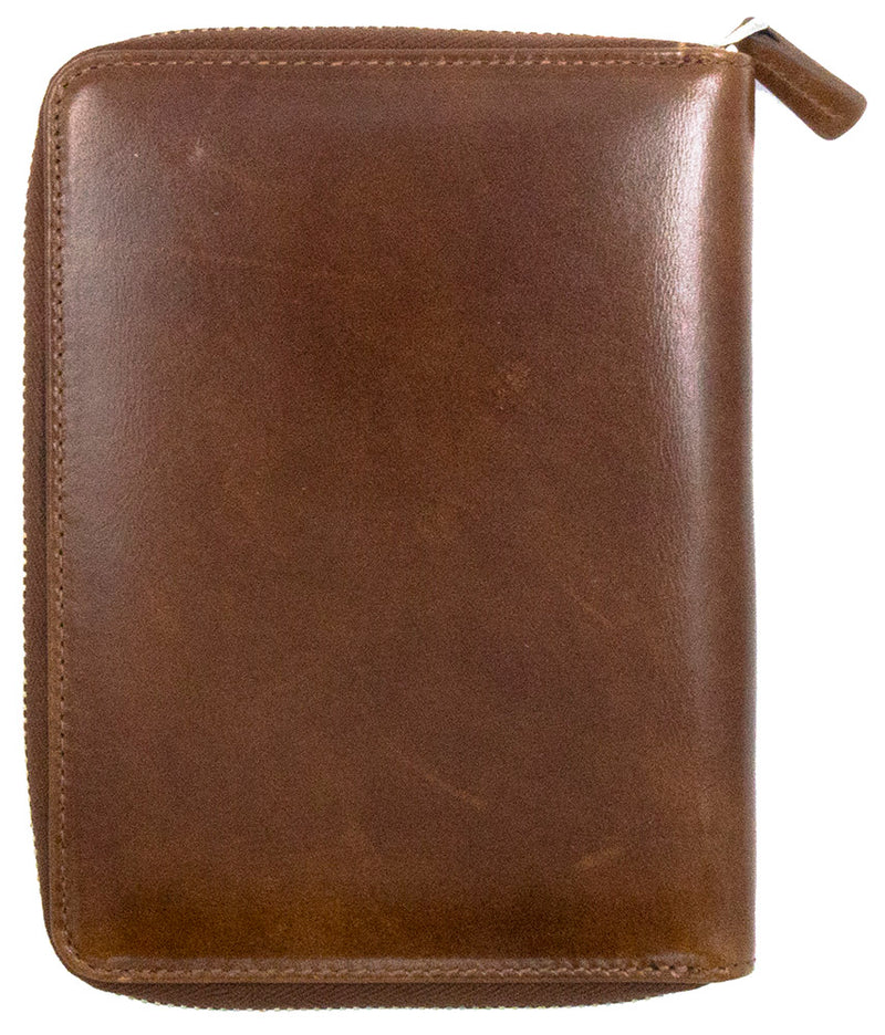 Galen Leather - Leather Zippered 5 Slots Pen Case