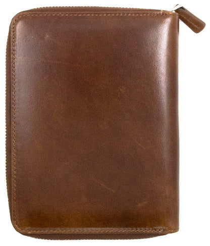 Galen Leather - Leather Zippered 5 Slots Pen Case