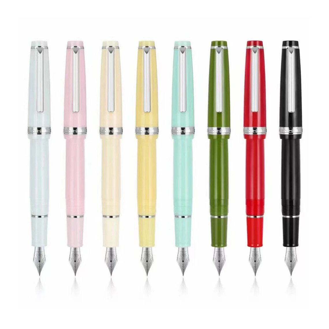 Jinhao 82 Solid Colors w/ Silver Trim Fountain Pen