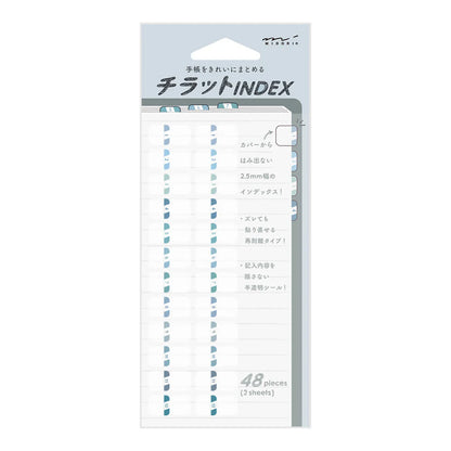 Midori Index Label (S) Chiratto Numbers
