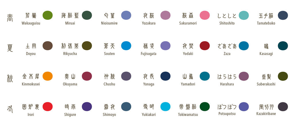Sailor Shikiori Fountain Pen Ink (20ml) Four Seasons / Sound of Rain / Fairytale