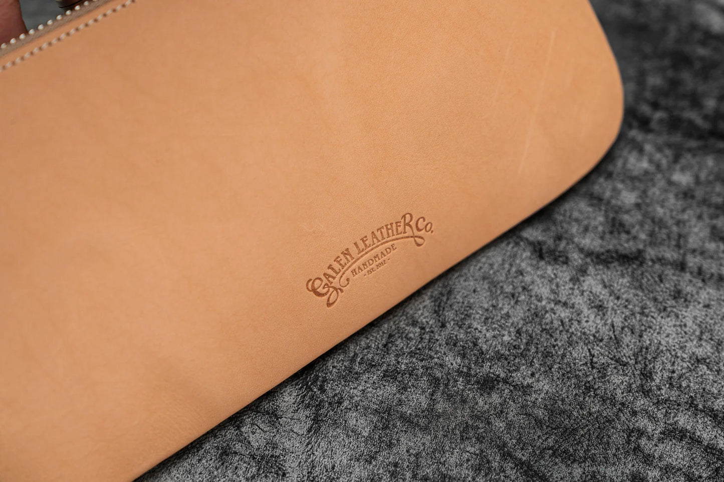 Galen Leather - Leather Sip-N-Zip 4 Slots Zippered Pen Pouch