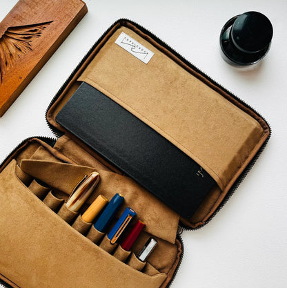 Kyoku Haku Teal Zippered Pen Case [10 Slots]