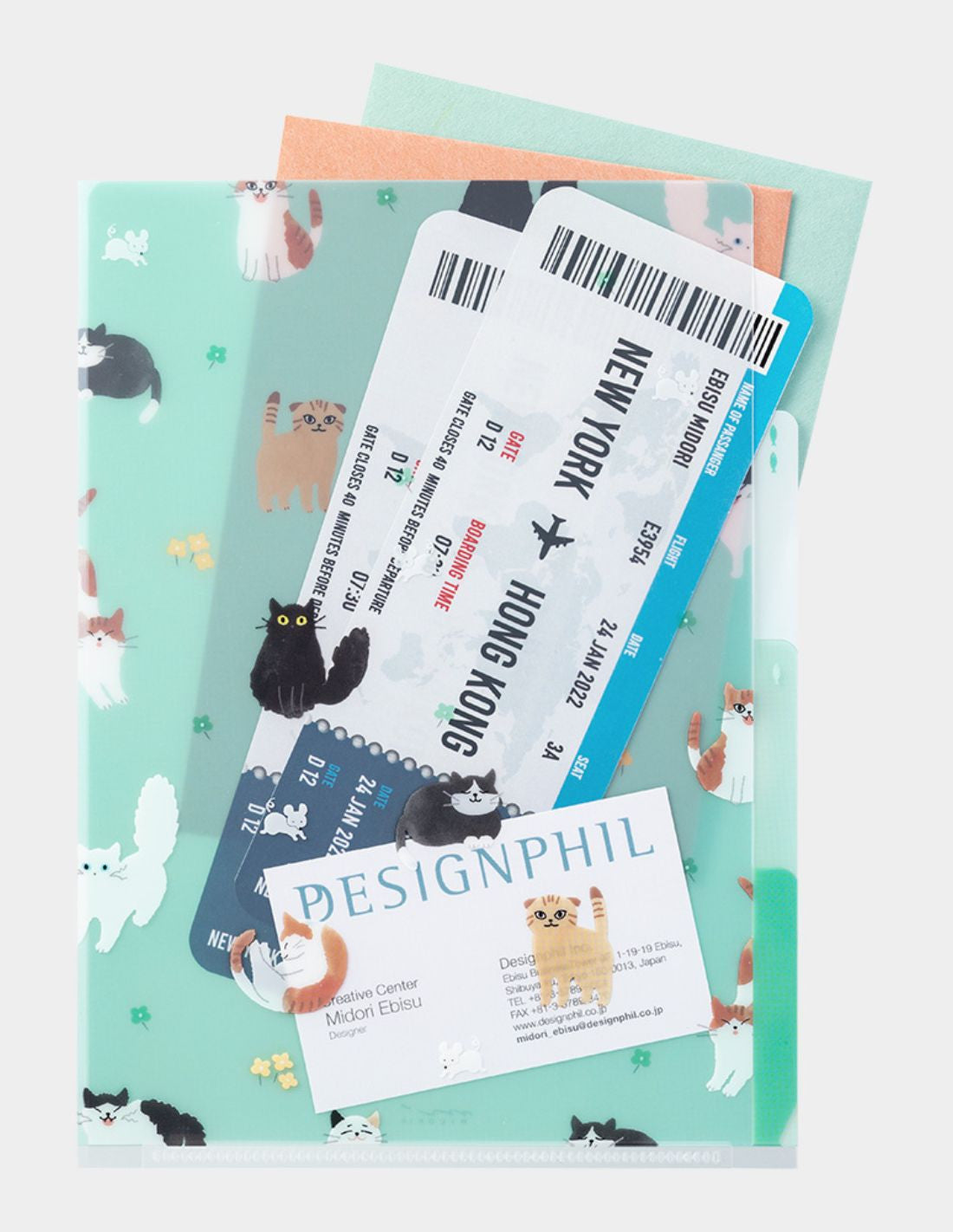 Midori Clear Folder 3 Pockets (A5)