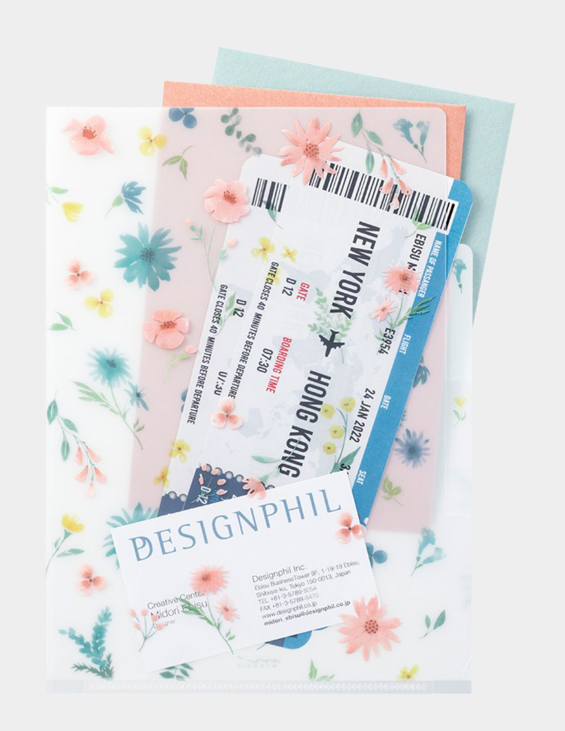 Midori Clear Folder 3 Pockets (A5)