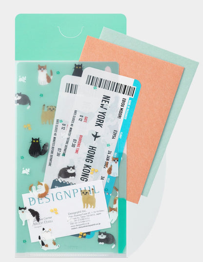 Midori Clear Folder 3 Pockets (A5) Slim with Flap