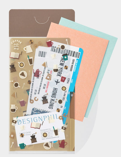 Midori Clear Folder 3 Pockets (A5) Slim with Flap