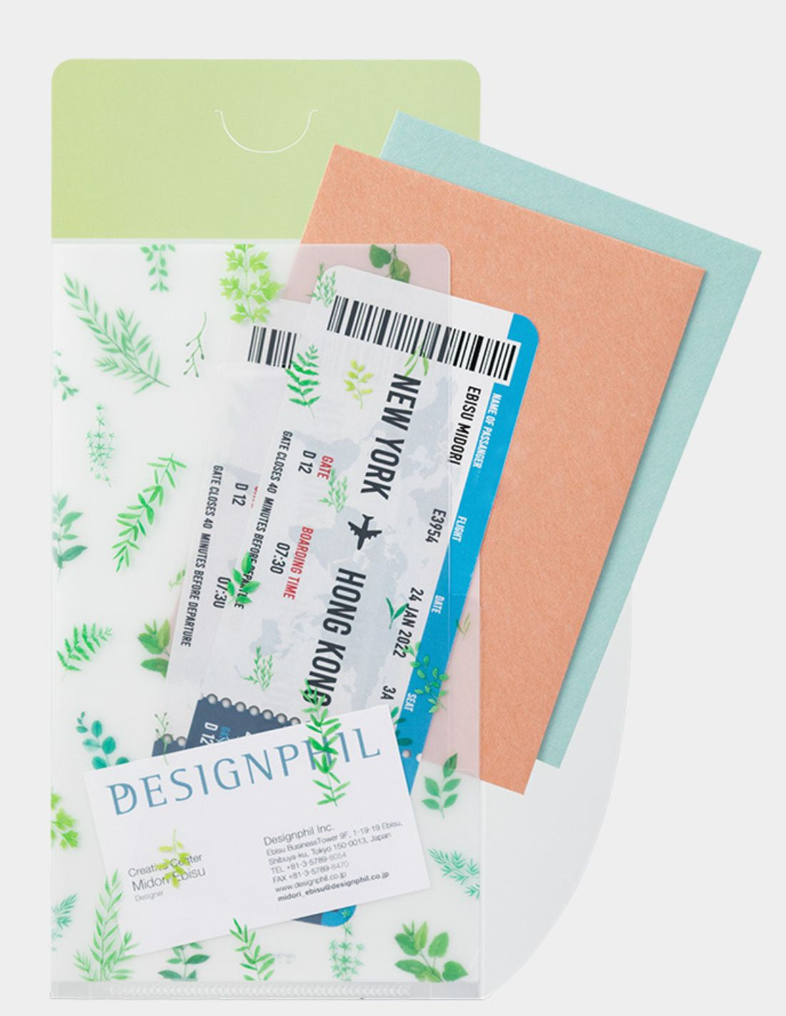 Midori Clear Folder 3 Pockets (A5) Slim with Flap