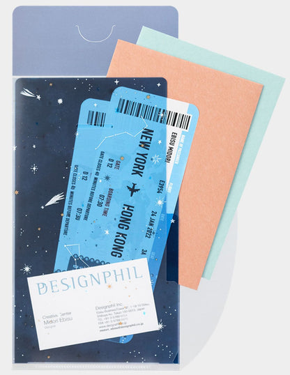 Midori Clear Folder 3 Pockets (A5) Slim with Flap