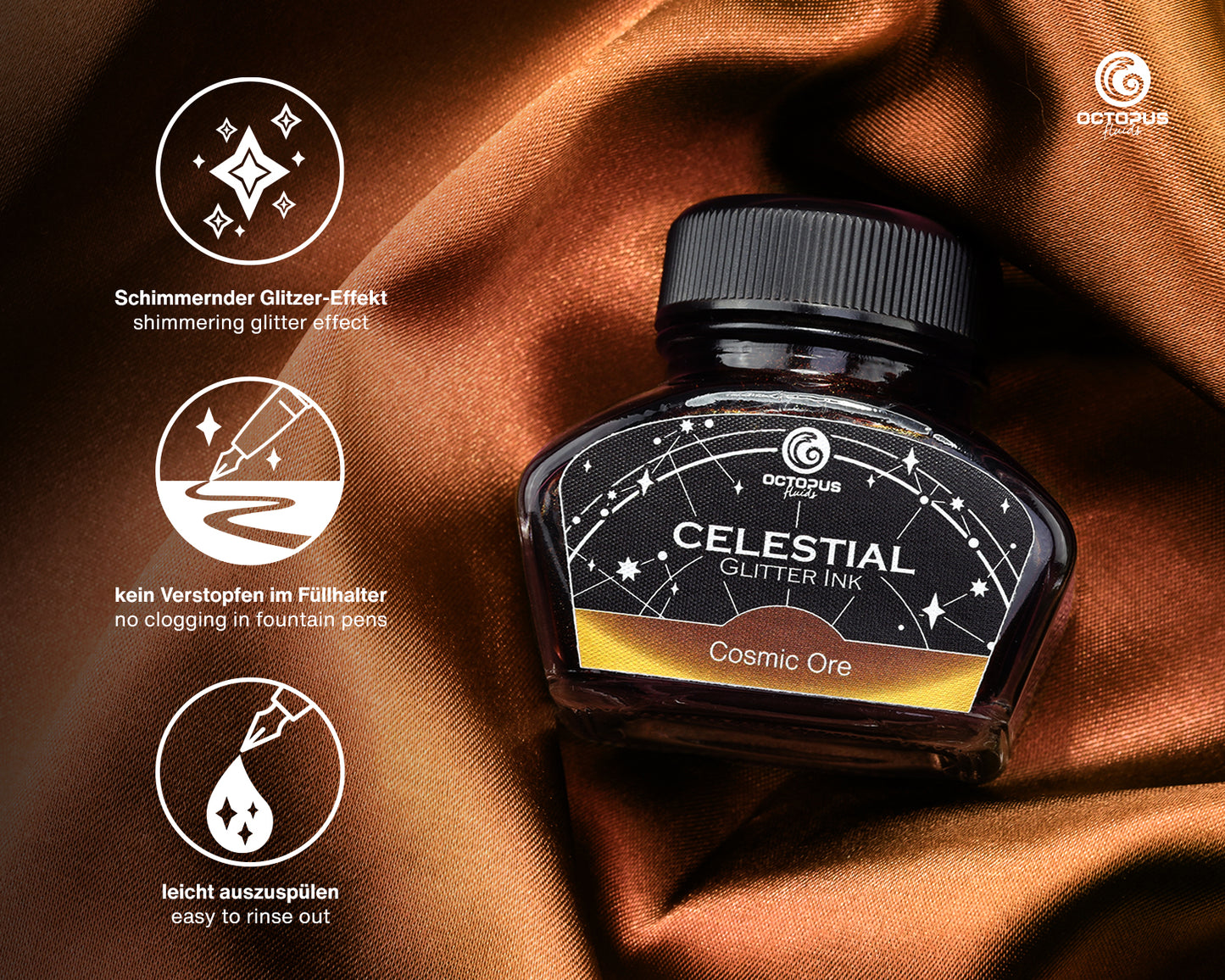 Octopus Fluids Celestial Glitter Inks [30ml]