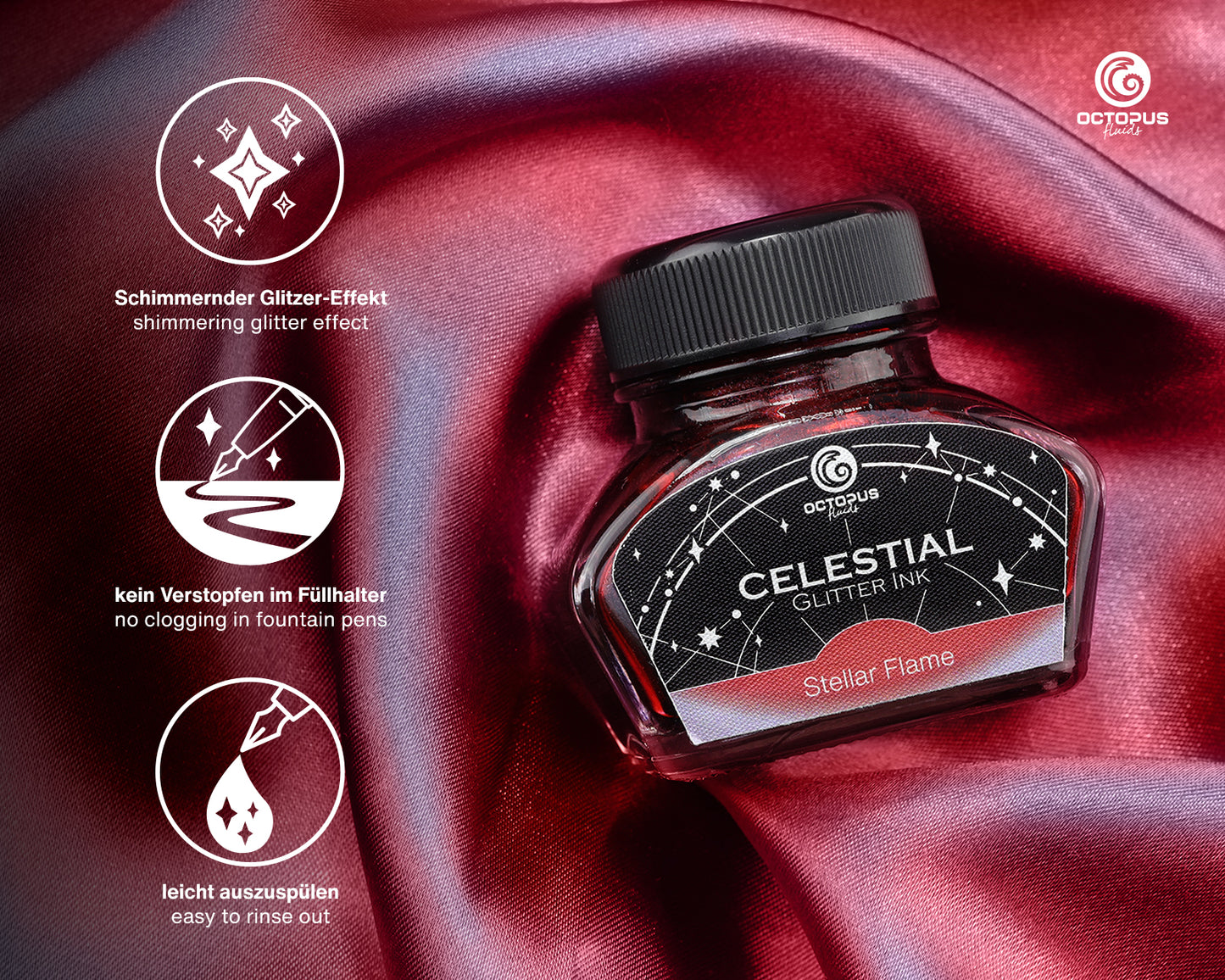 Octopus Fluids Celestial Glitter Inks [30ml]
