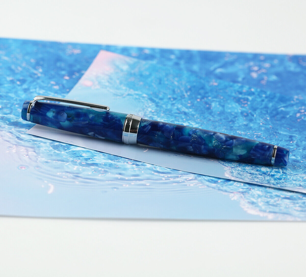 Delike New Moon Fountain Pen Blue EF - Main Image