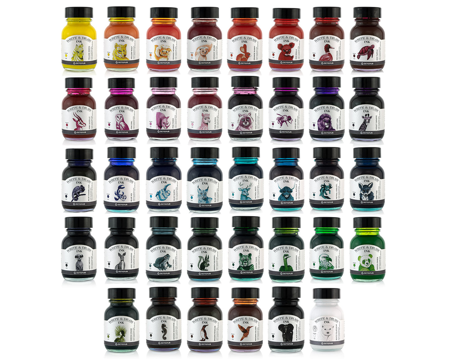 Octopus Fluids Pigmented Waterproof Document Proof Write and Draw Ink [50ml]