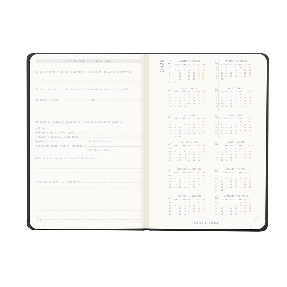 Rhodia Weekly Webplanner 2023 (A5/A6) Horizontal